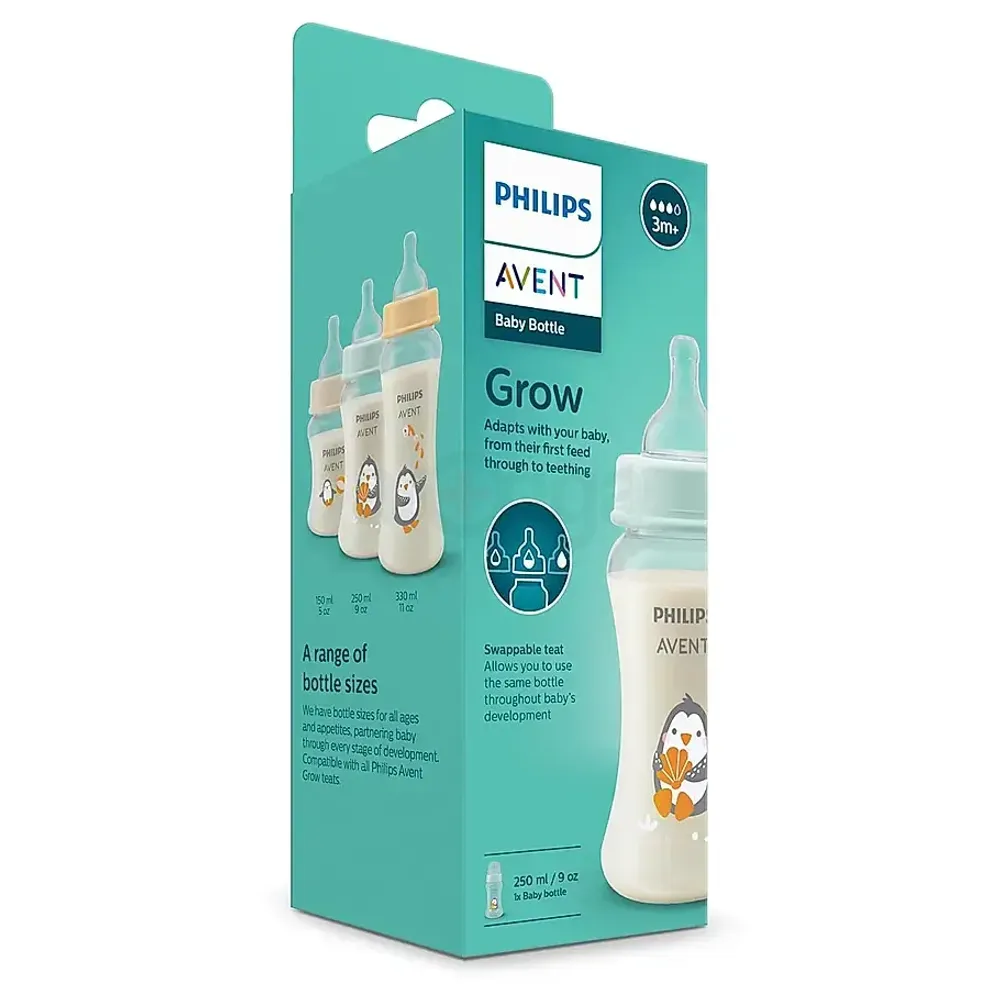 Phillips Avent Grow Anti Colic Feeding Bottle for Babies (1m+) 250ml - (SCF061/01)  