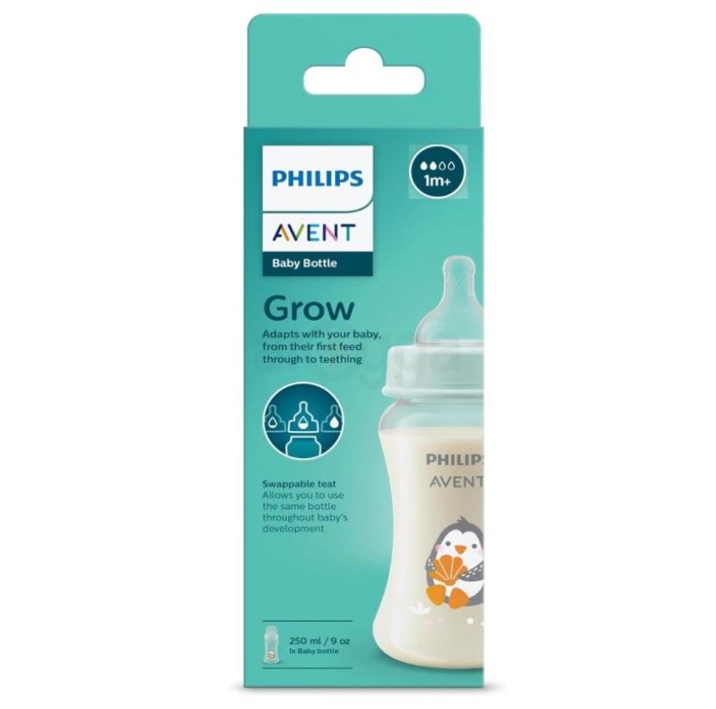 Phillips Avent Grow Anti Colic Feeding Bottle for Babies (1m+) 250ml - (SCF061/01)  
