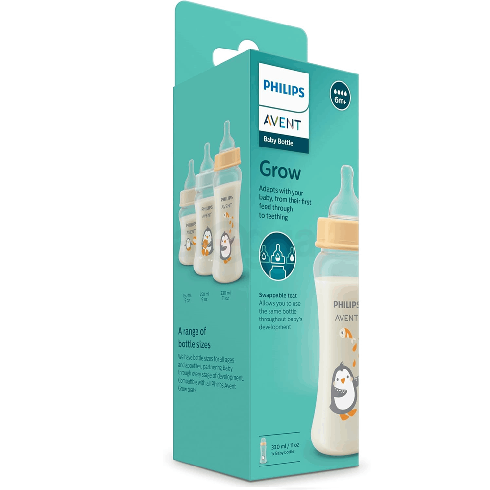 Phillips Avent Grow Feeding Anti Colic Bottle for Babies (6m+) 330ml - (SCF064/01)  