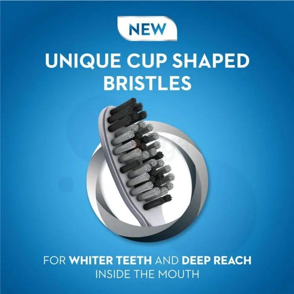 Oral-B Cavity Defense 123 Black Toothbrush with Charcoal Extract- Medium (Pack of 4)  