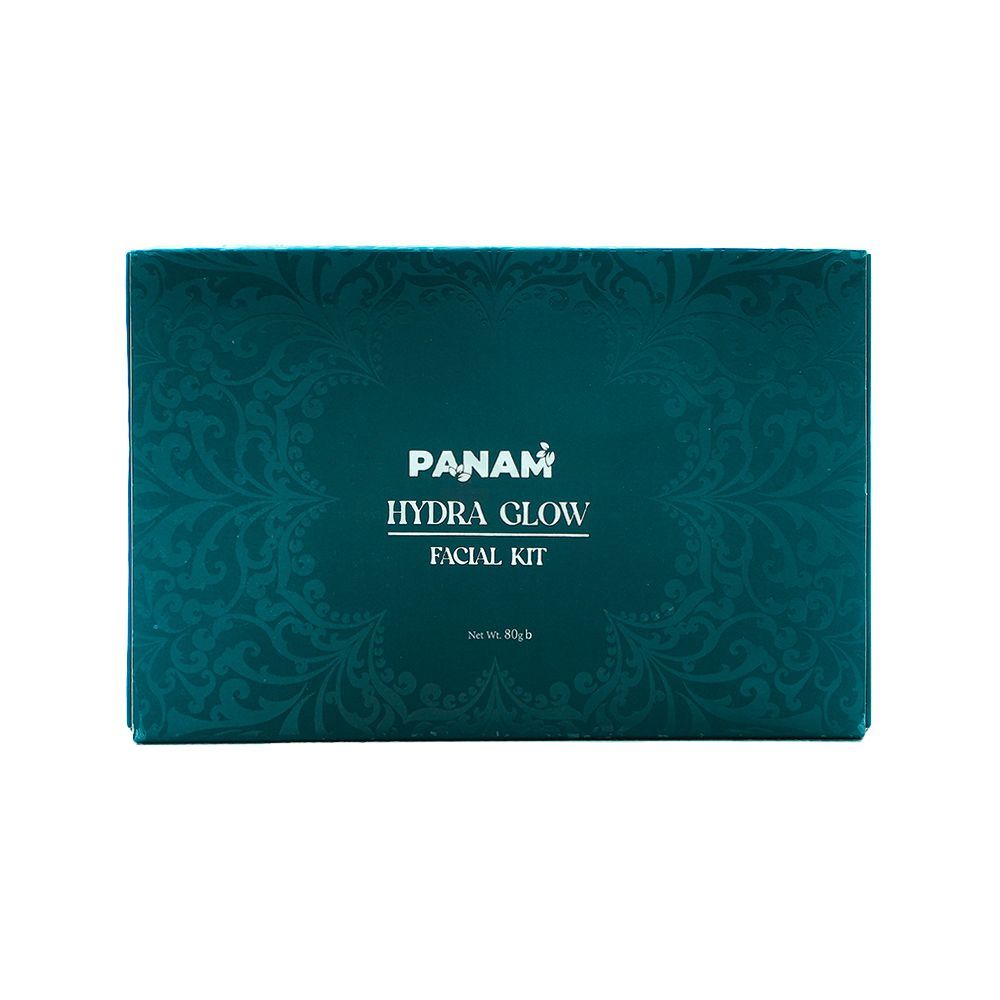 Panam Hydra Glow Facial Kit 80g (Massage Cream + Face Scrub + Face Mask + Moisturizer)  