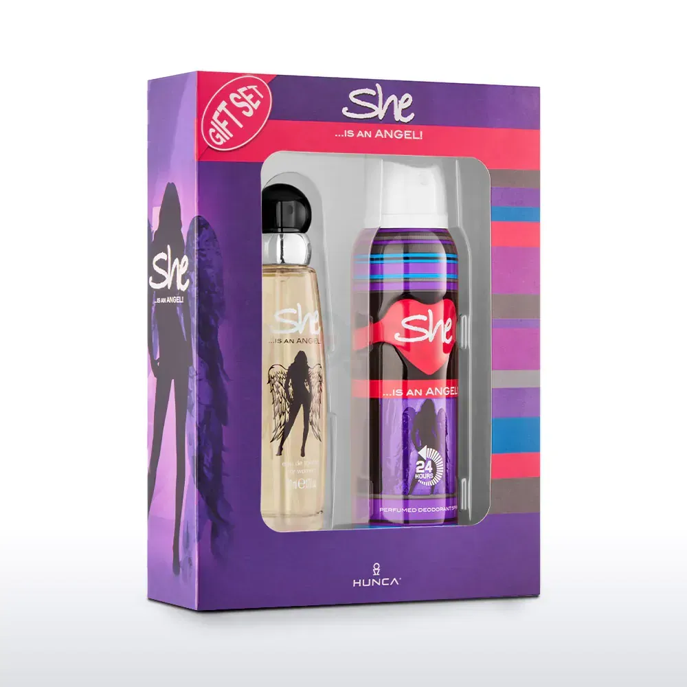 She Is An Angel Gift Set - (Perfume 50ml+ Body Spray 150ml)  