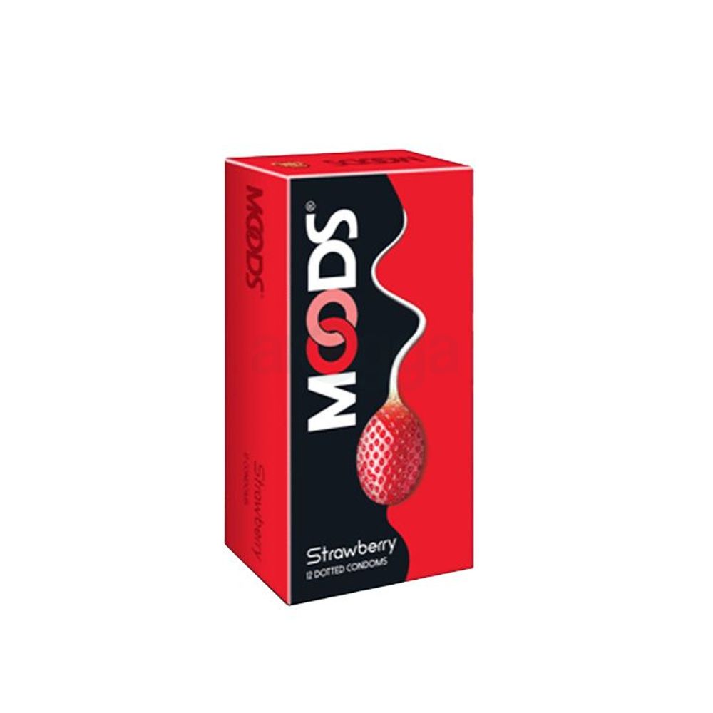 Moods Strawberry Flavored Condom 12 pcs Pack  