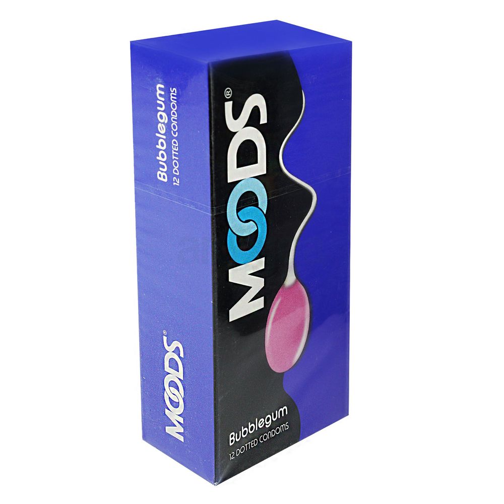 Moods Bubblegum Flavored Dotted Premium Condom - 12Pcs Pack  