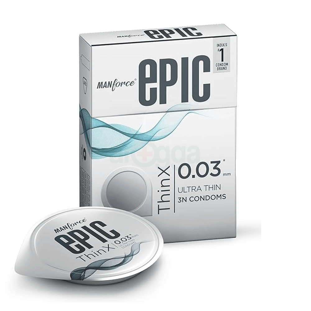 Manforce Epic ThinX 0.03 mm Thickness Ultra Thin Condom - 3Pcs Pack  