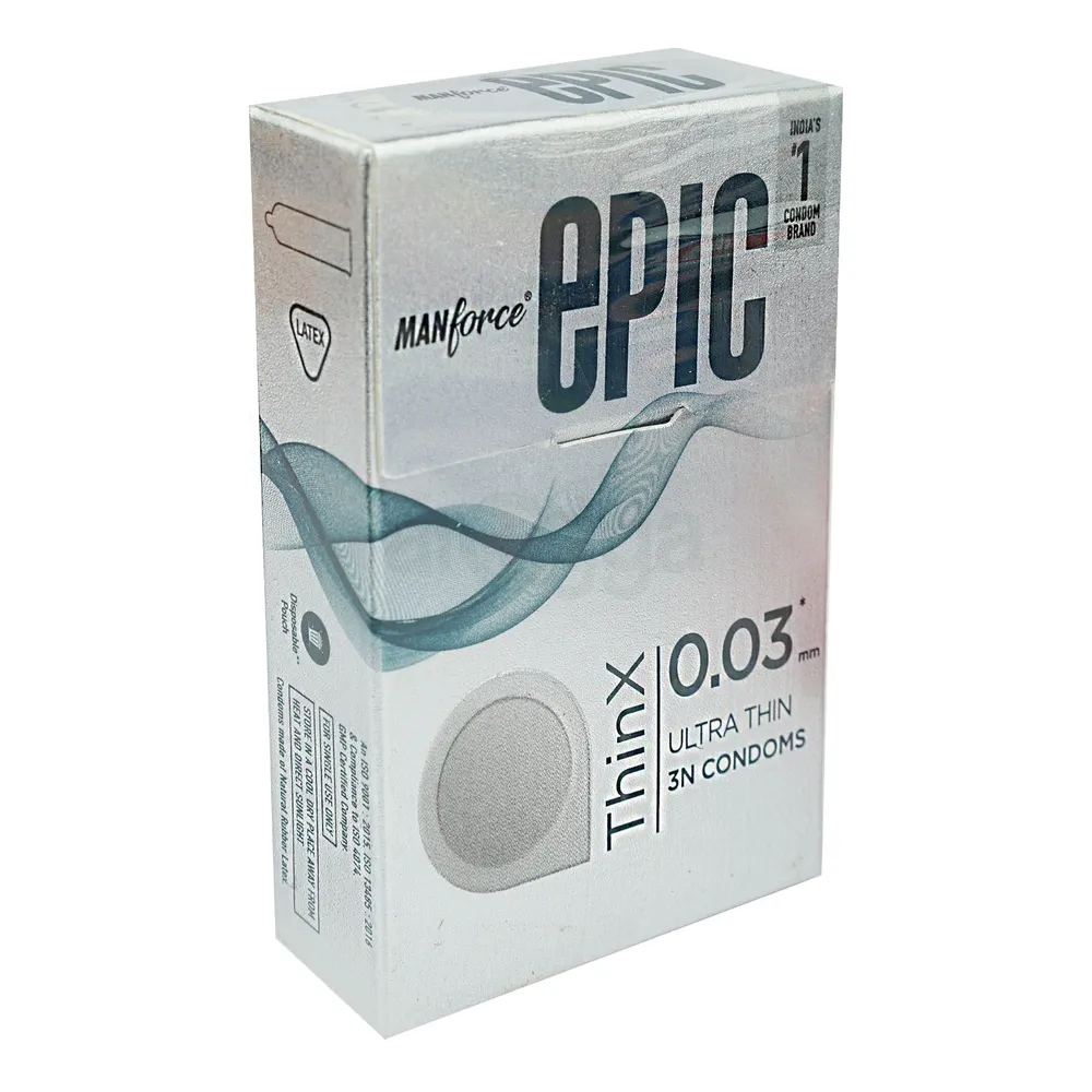 Manforce Epic ThinX 0.03 mm Thickness Ultra Thin Condom - 3Pcs Pack  