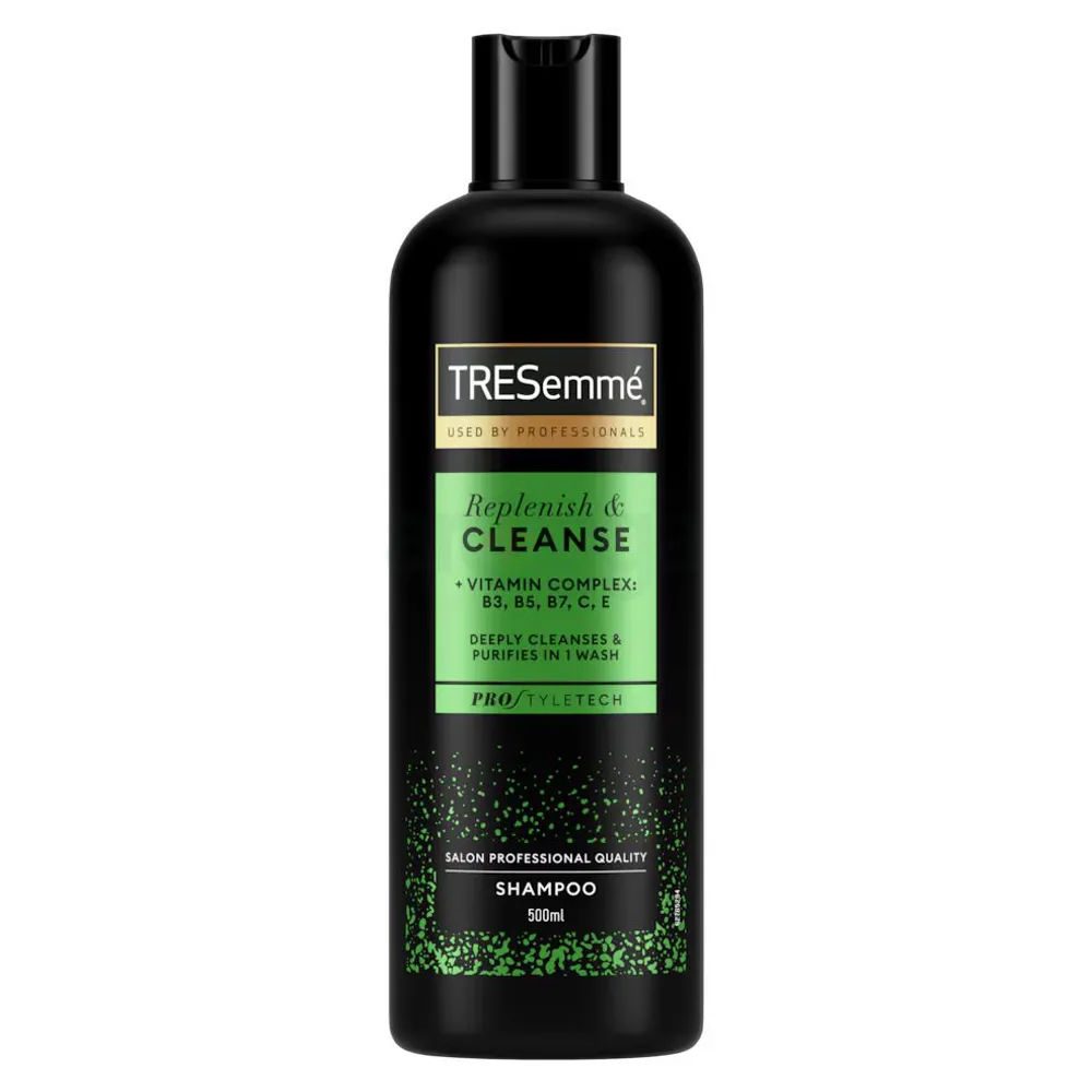 Tresemme Replenish & Cleanse Shampoo with Vitamin Complex: B3, B5, B7, C & E  