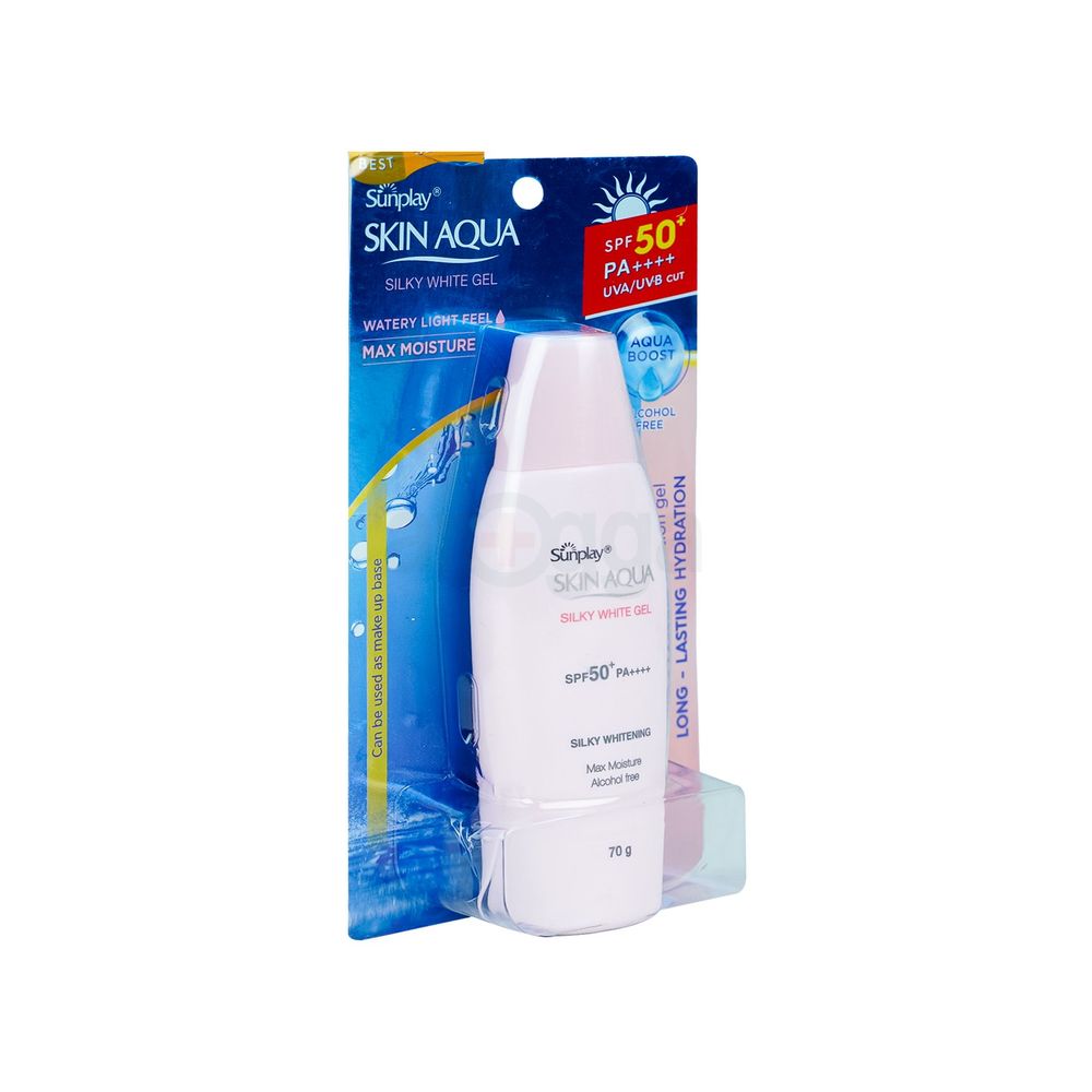 Rohto Sunplay Skin Aqua Silky White Sun Protection & Skin Whitening Gel SPF50+ PA++++  