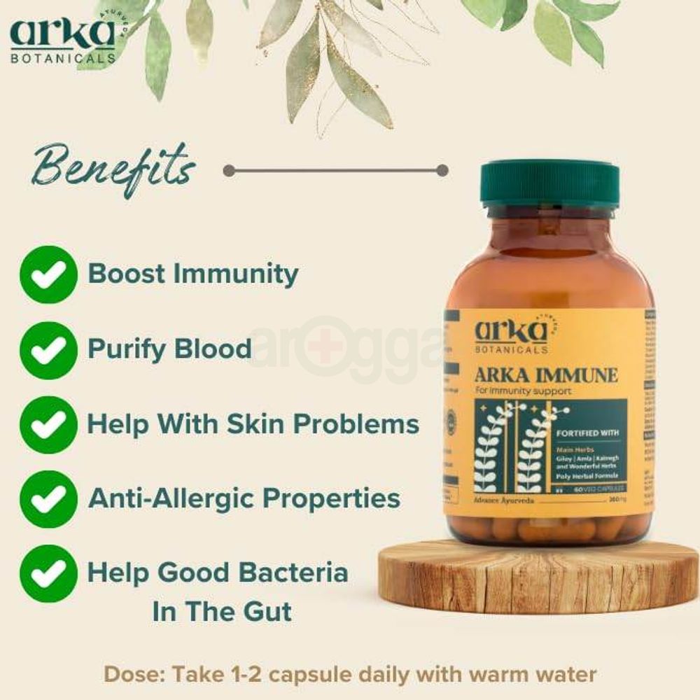 Arka Botanicals Arka Immune 60 Veg Capsules Immunity Support  