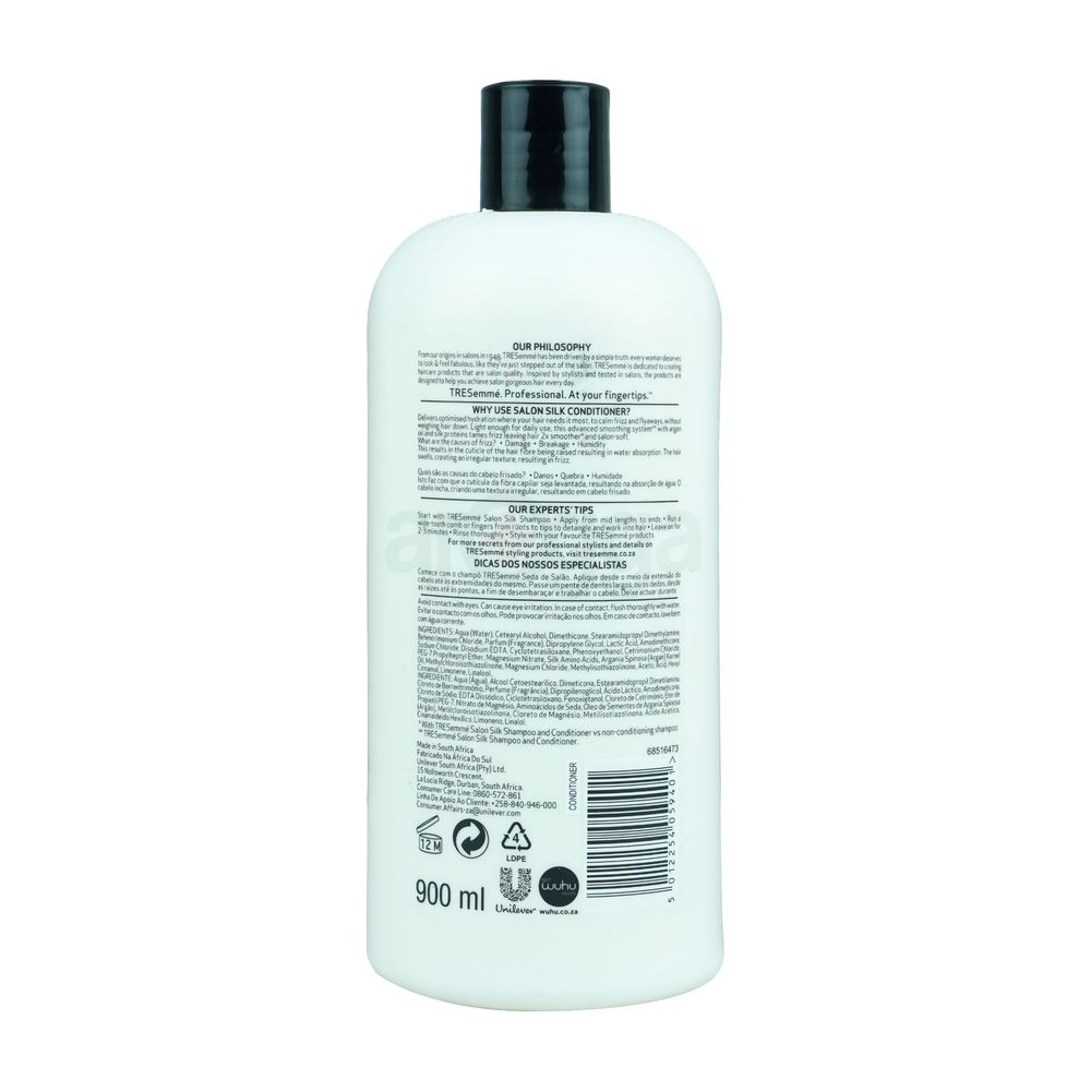 Tresemme Smooth & Silky Conditioner with Silk Proteins & Argan Oil for Frizz Control  
