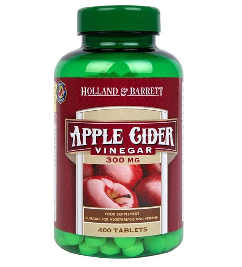 Holland & Barrett Apple Cider Vinegar 400pcs Food Supplement Tablets 300mg  