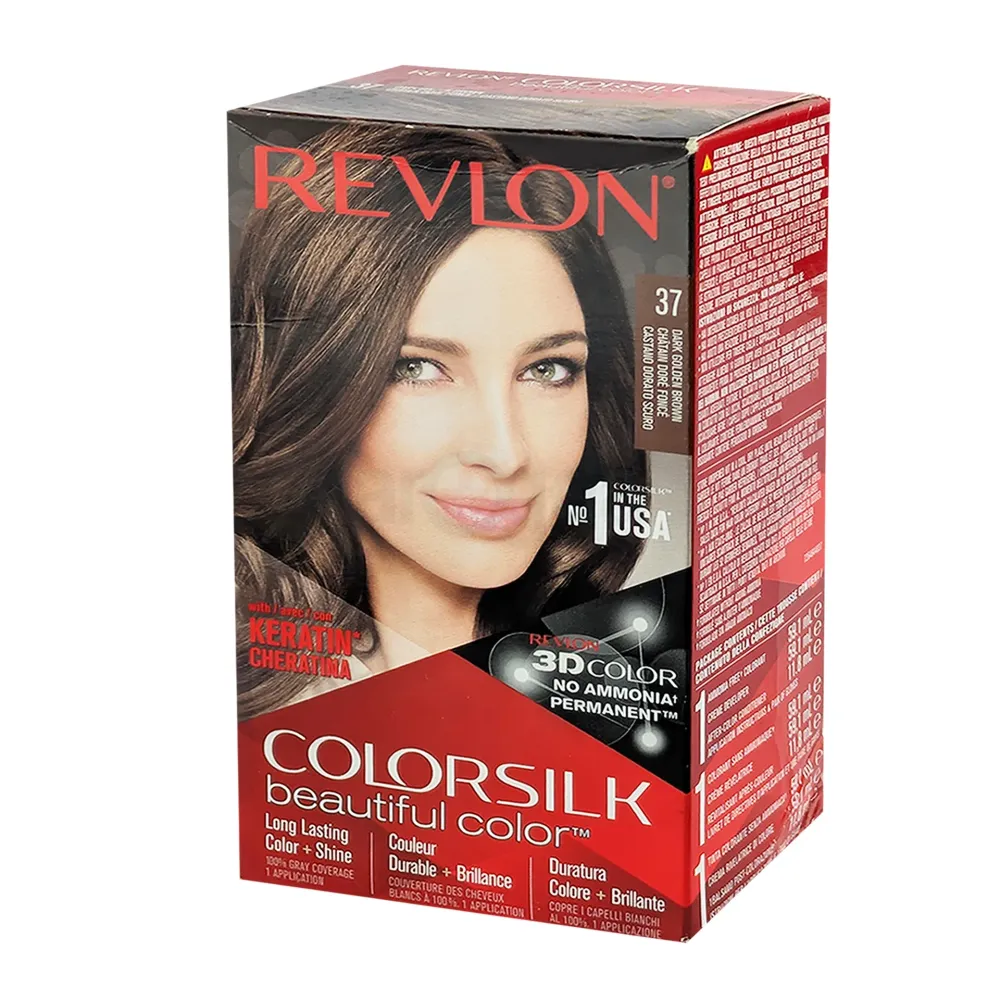 Revlon ColorSilk Beautiful Hair Color-37 Dark Golden Brown  