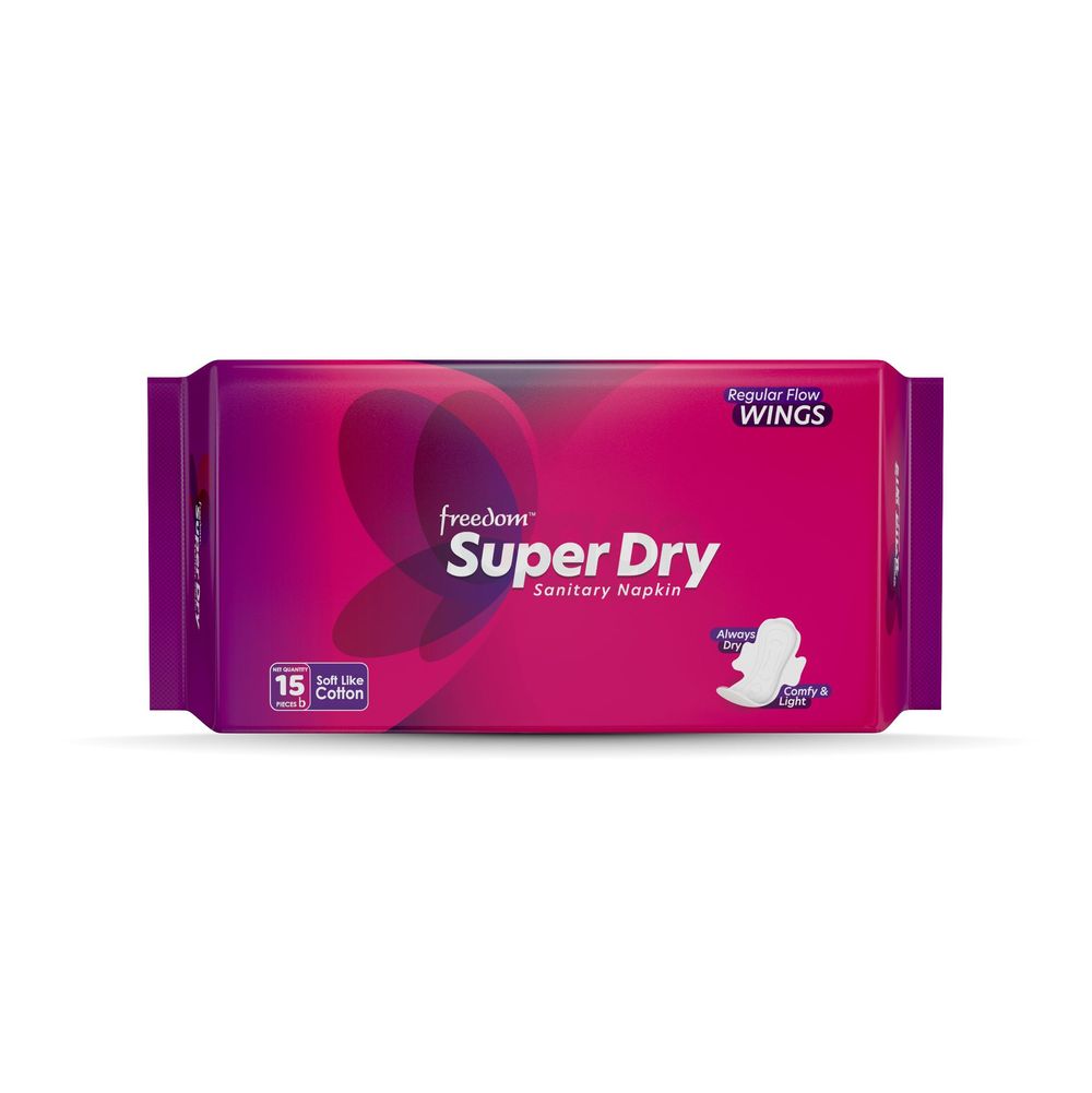 Freedom Super Dry Sanitary Napkin 15 Pads  