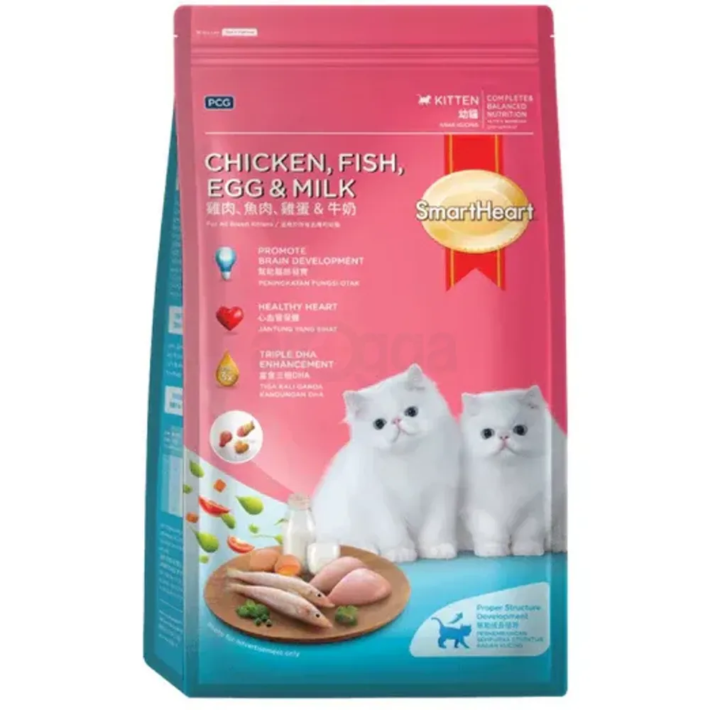 Smartheart Kitten Dry Food Chicken, Fish, Egg & Milk 10kg
  
