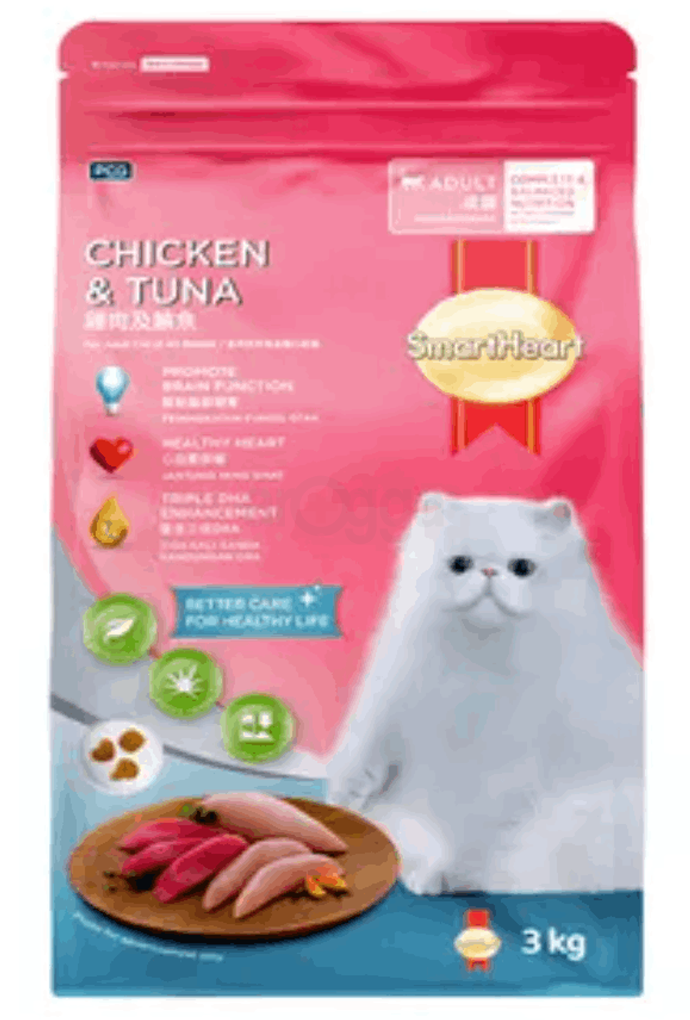 SmartHeart CAT FOOD CHICKEN & TUNA 3KG 
  