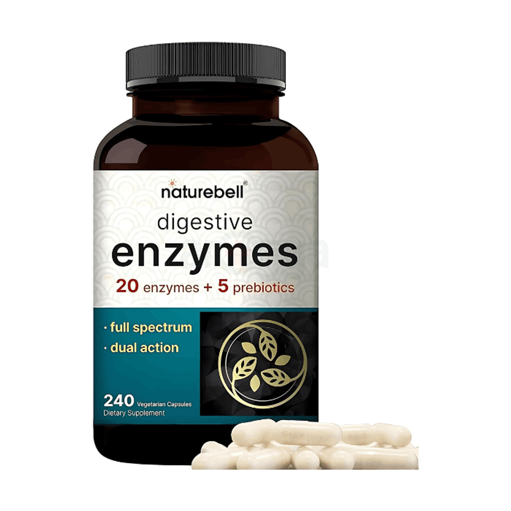 NatureBell Digestive Enzymes with Prebiotics and Prebiotics 240 Capsules  