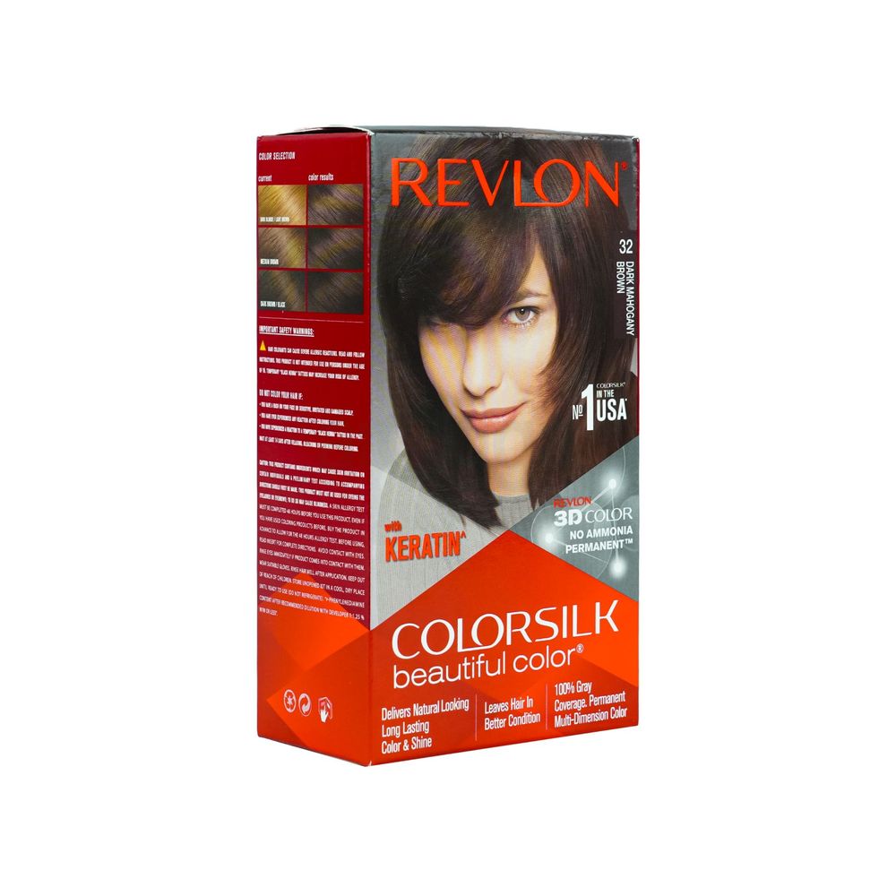 Revlon Colorsilk Beautiful Hair Color-32 Dark Mahogany Brown  