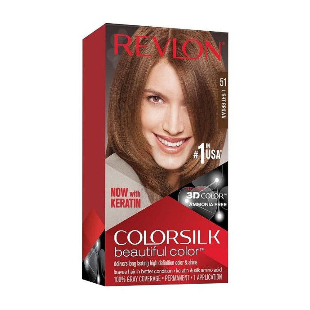 Revlon ColorSilk Beautiful Hair Color-51 Light Brown  