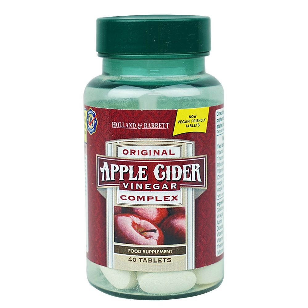 Holland & Barrett Apple Cider Vinegar Complex 40pcs Food Suppliment Tablets  