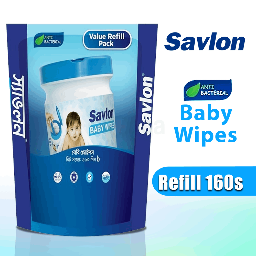 Savlon Baby Wipes Refill 160's Pack  