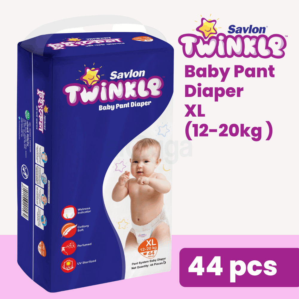 Savlon Twinkle Baby Pant Diaper XL 44 pcs (12-20 kg)  