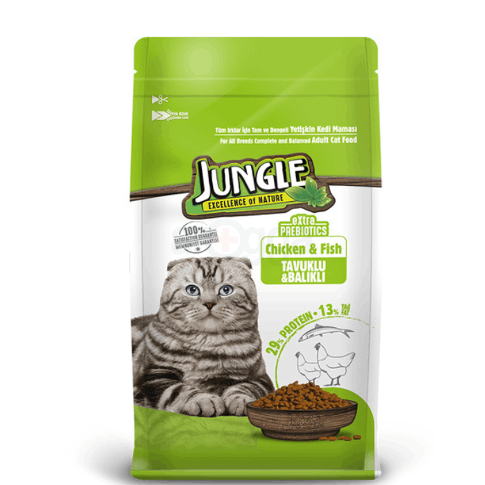 Jungle Adult Cat Food With Chicken and Fish 1.5Kg  