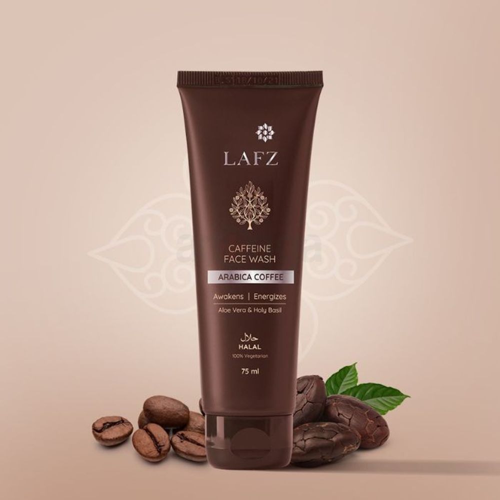 Lafz Caffeine Face Wash with Arabica Coffee,  Aloe Vera & Holy Basil 75ml  