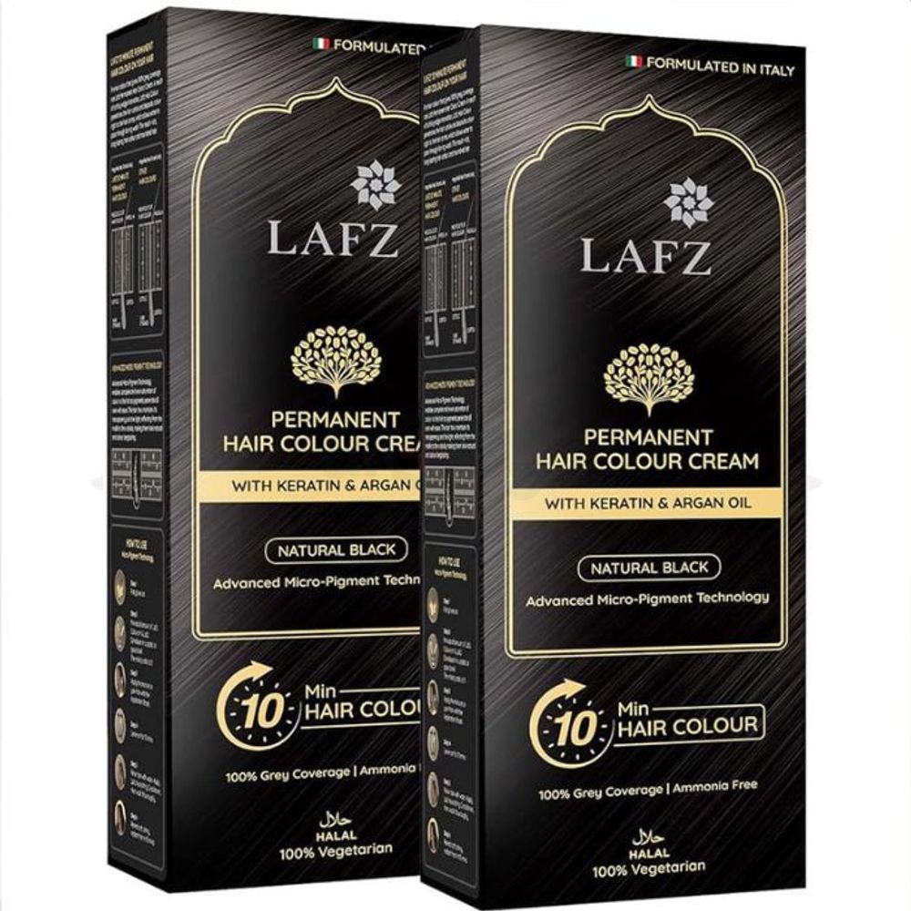 Lafz Natural Black 10 Min Halal Hair Color  