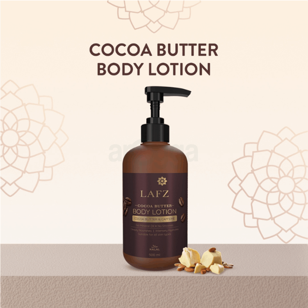 Lafz Cocoa Butter Body Lotion with Cocoa Butter & Caffein 500ml  