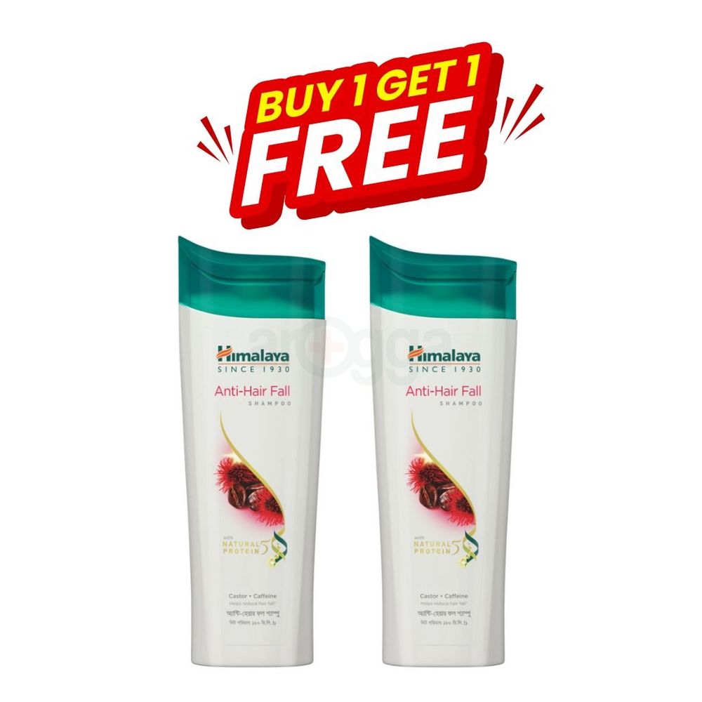 Himalaya Anti Hair Fall Shampoo with Castor & Caffeine 180ml - Buy 1 Get 1  