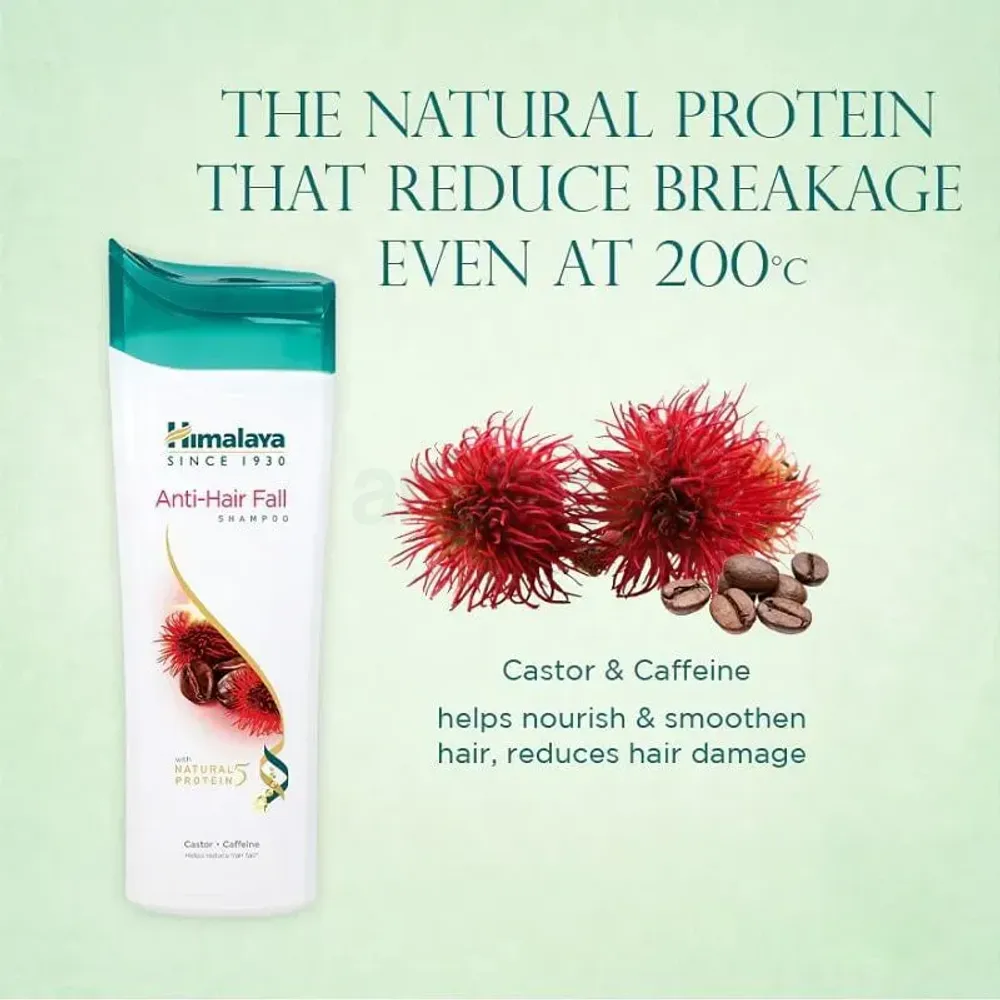 Himalaya Anti Hair Fall Shampoo with Castor & Caffeine 180ml - Buy 1 Get 1  