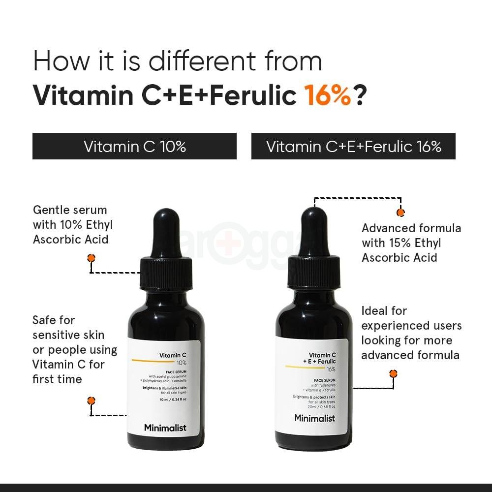 Minimalist Vitamin C 10% Face Serum for All Skin Types 30ml  