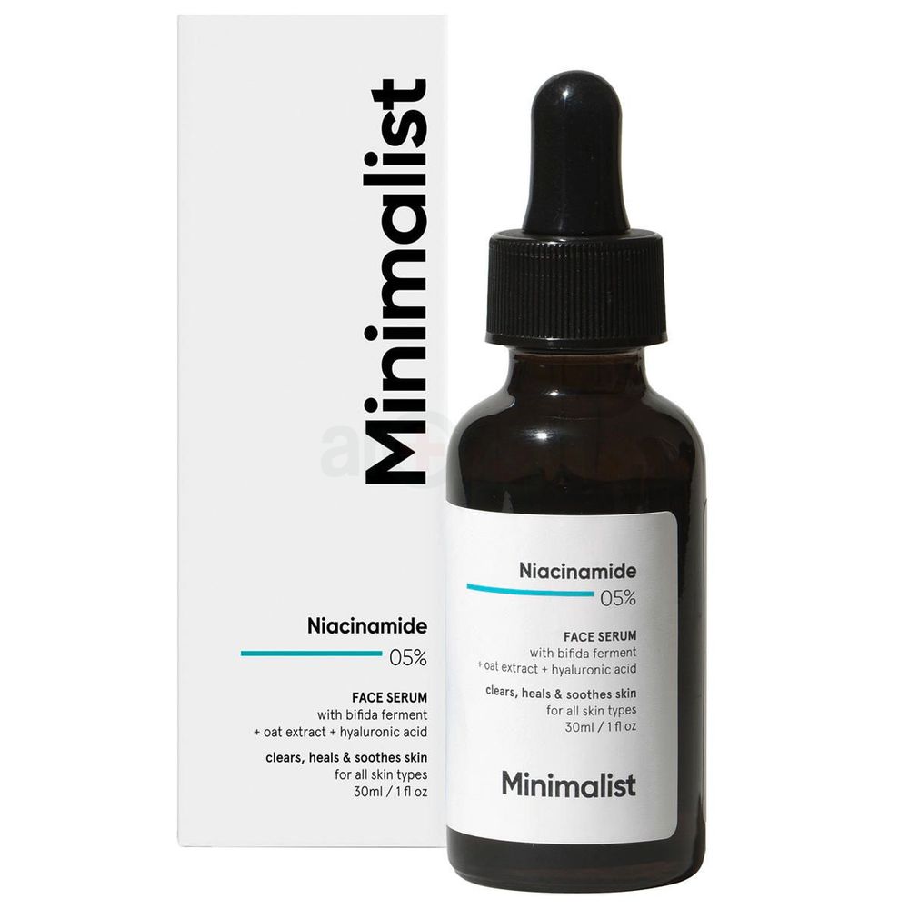 Minimalist Niacinamide 05% Face Serum with Bifida Ferment, Oat Extract & Hyaluronic Acid for All Skin Types  