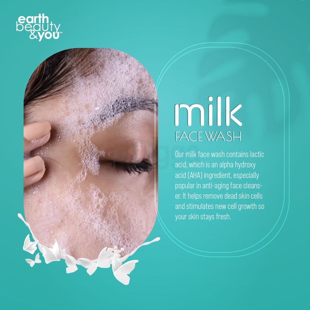 Earth Beauty and You Milk Brightening Face Wash 100ml  