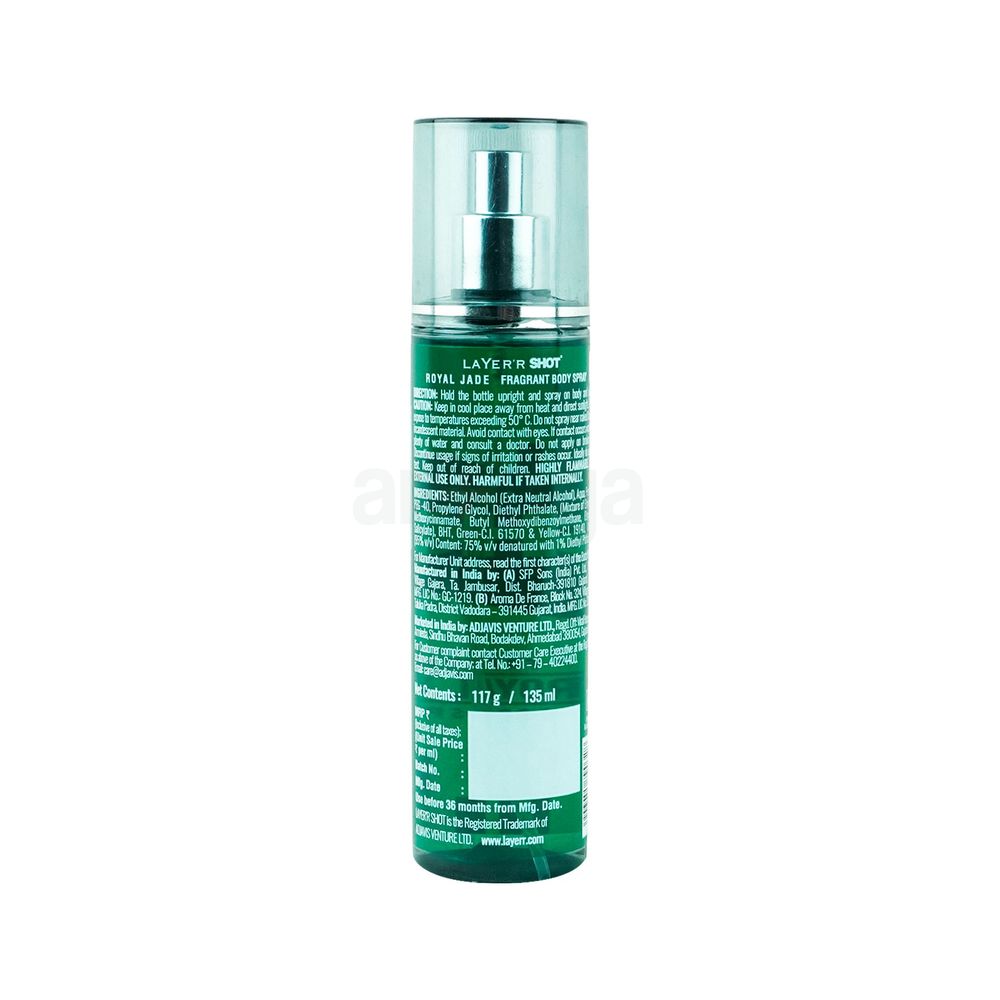 Layer'r Shot Royal Jade Body Spray for Men 135ml  