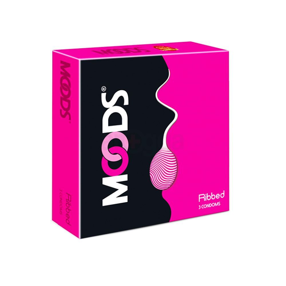 Moods Ribbed Condom 3 pcs Pack  