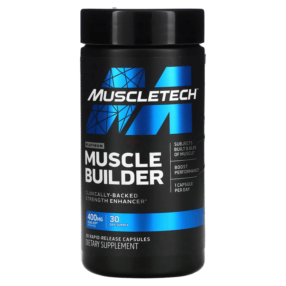 MuscleTech Muscle Builder, Muscle Building Supplements for Men & Women, Nitric Oxide Booster, Muscle Gainer Workout Supplement, 400mg of Peak ATP for Enhanced Strength, 30 Pills  