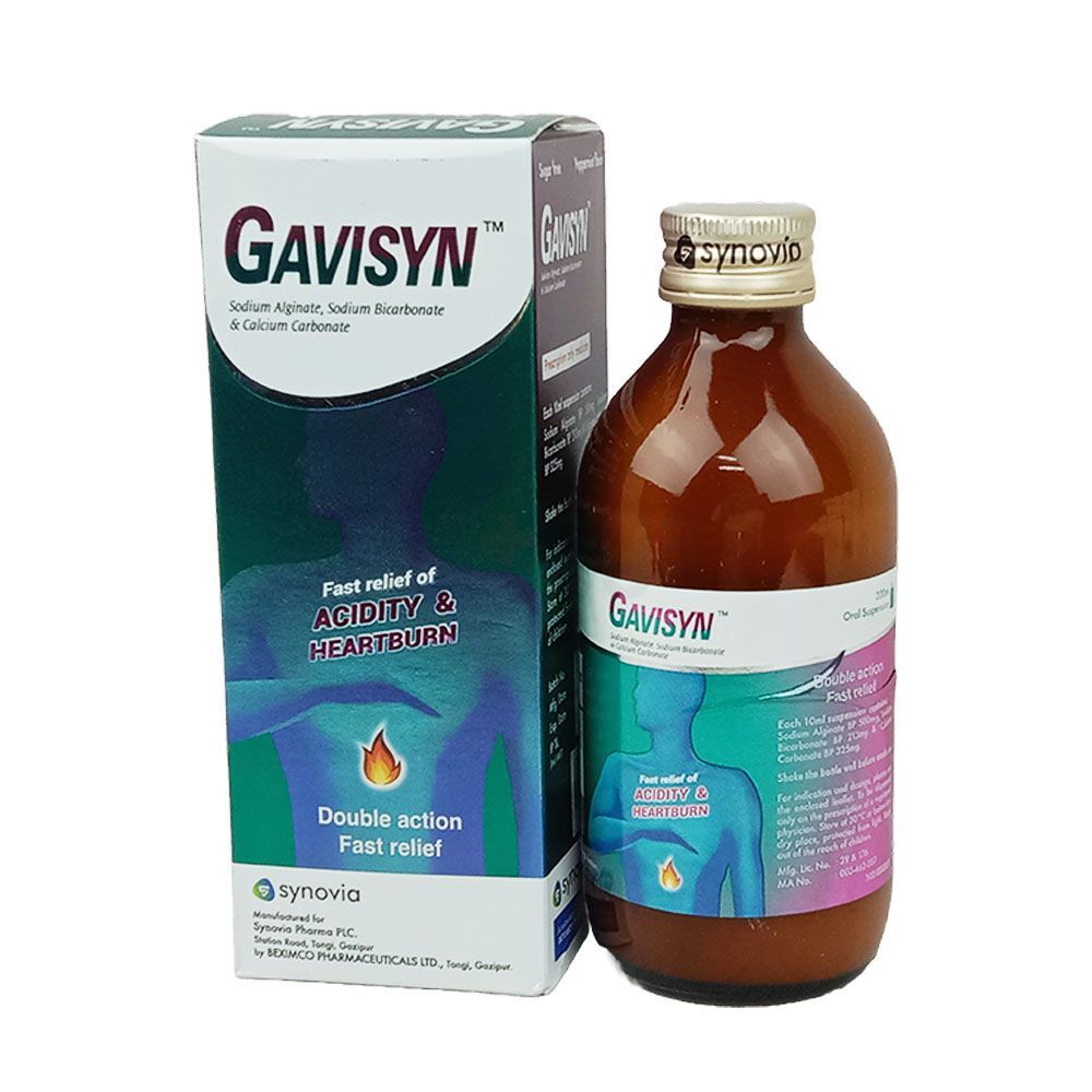 Gavisyn 500mg+267mg+160mg/10ml suspension