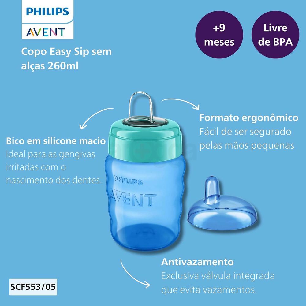 Philips Avent Spout Cup (9m+)-260ml (Model: SCF553/05)- Blue  