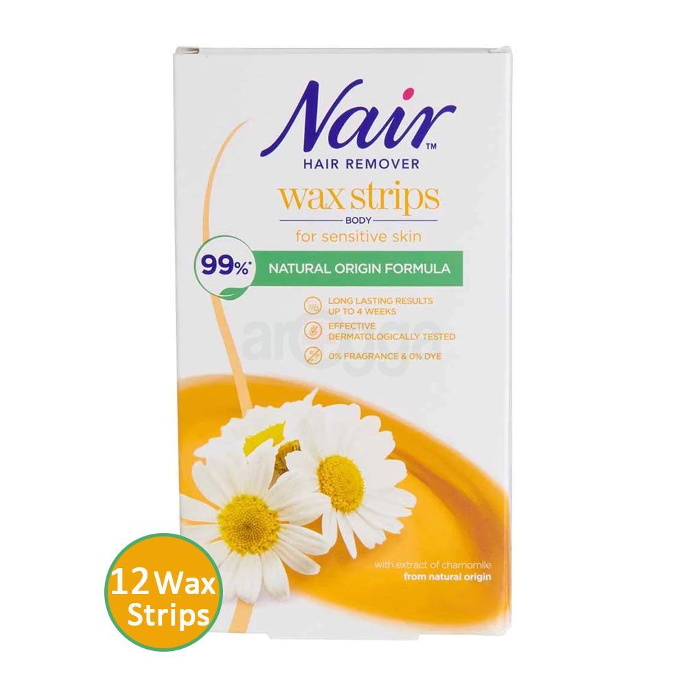 Nair Hair Remover Face Wax Strips for Sensitive Skin with Camomile Extract  