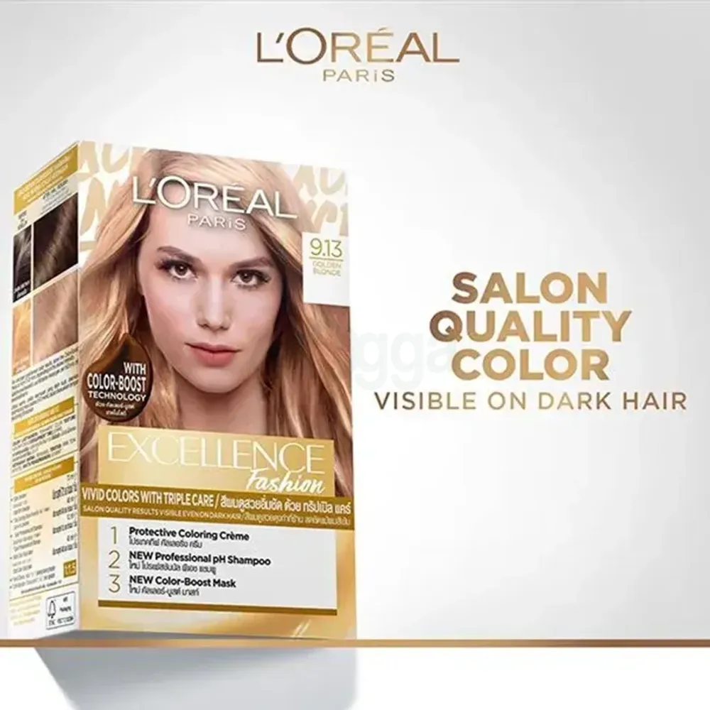 Loreal Paris Excellence Fashion Hair Color  9.13 Golden Blonde  