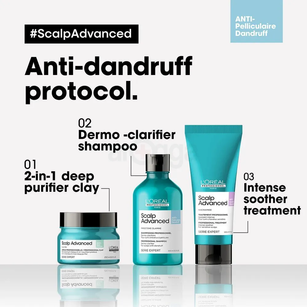 Loreal Paris Professionnel Scalp Advanced Anti-dandruff Dermo-Carifier Shampoo  
