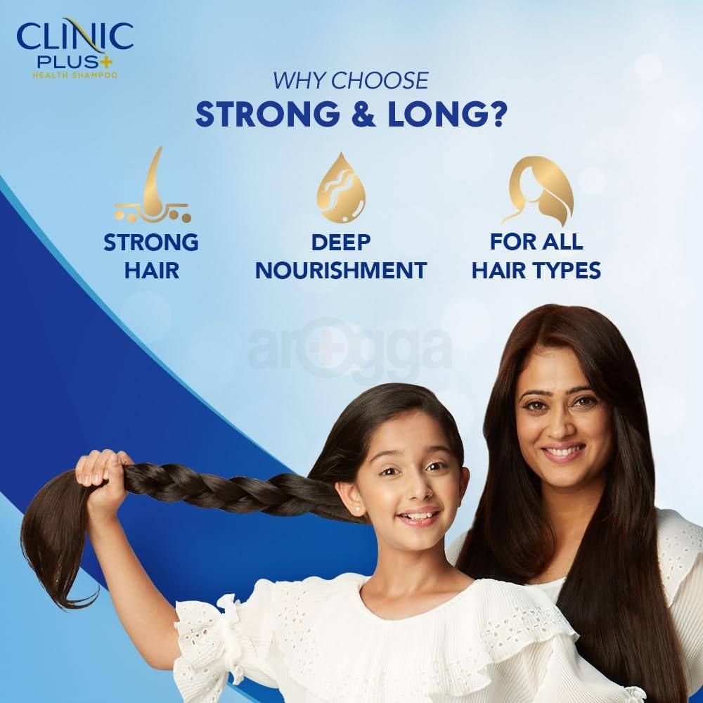 Clinic Plus+ Strong & Long Health Shampoo with Milk Protein & Multi Vitamin  
