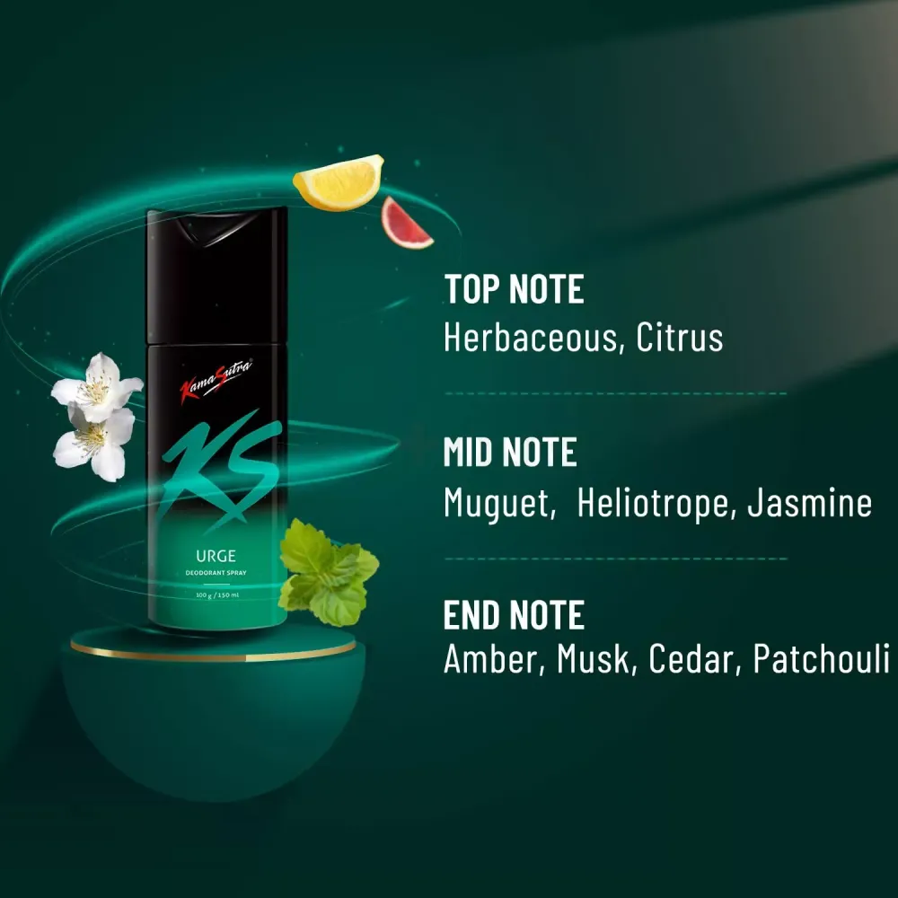Kama Sutra Urge Deodorant Spray for Men  