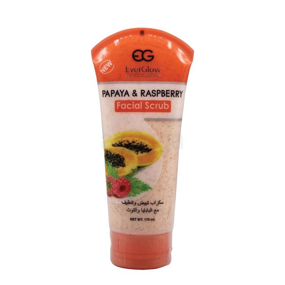 Everglow Papaya & Raspberry Facial Scrub 175ml  