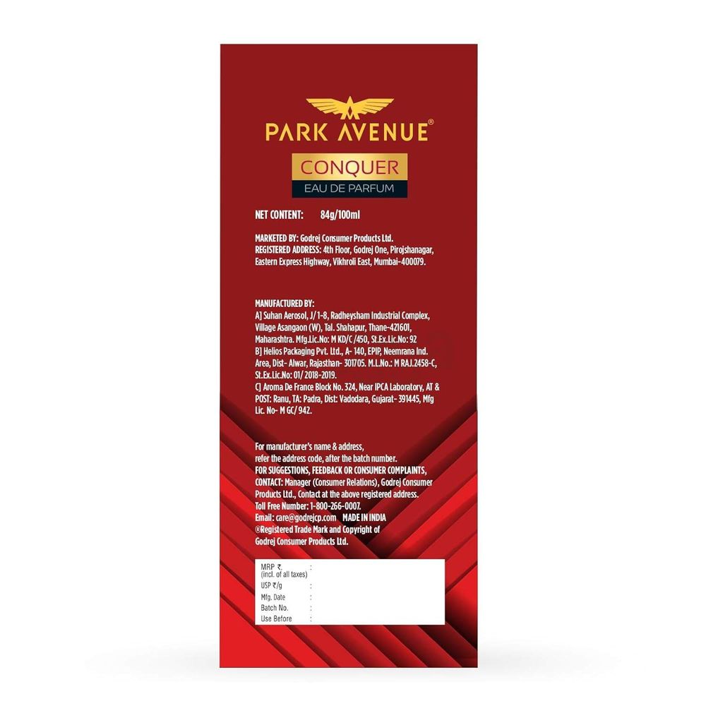 Park Avenue Conquer Eau de Parfum for Men 100ml  