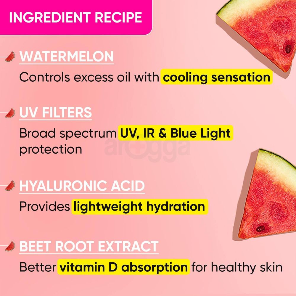 Dot & Key Watermelon Cooling Sunscreen SPF 50+ PA++++ with Hyaluronic Acid 80g  