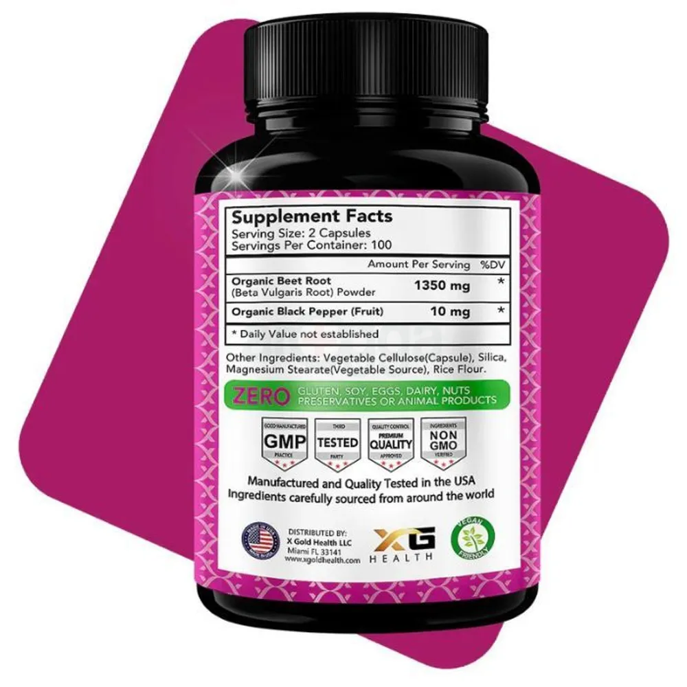 Strongest Premium Organic Beet Root Powder 1350mg  