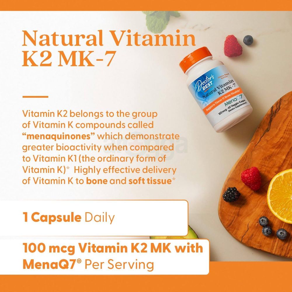 Doctor's Best Natural Vitamin K2 MK-7 with MenaQ7 100 mcg  