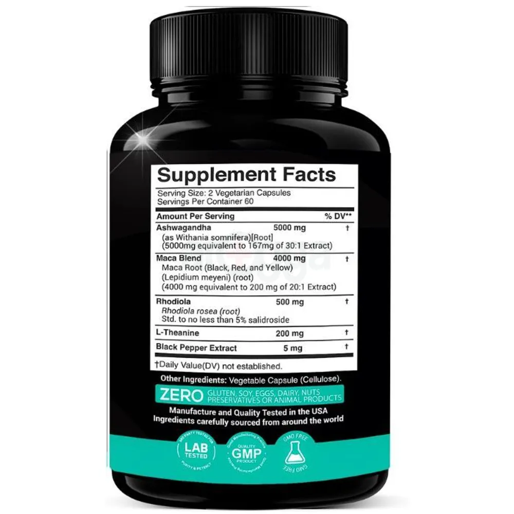 X Gold Strongest Health Maca Ashwagandha 120 Capsules  